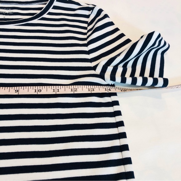 J Crew Perfect Fit Blue and White Stripe T Shirt - Picture 11 of 16